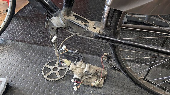 電動アシストのモーターユニット交換修理