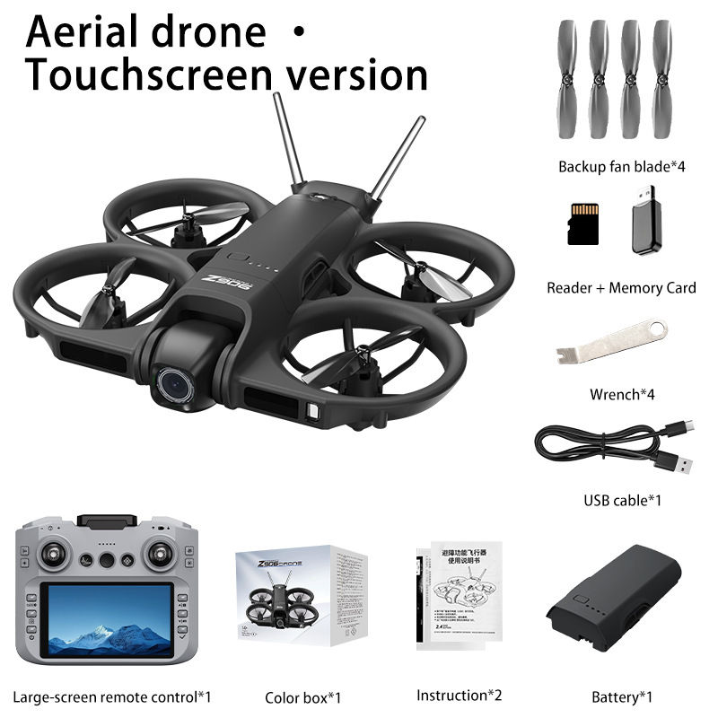 Miniatura: New Z906 Mini FPV Drone Big Screen Remote Electric Adjust 4K Camera 3-Side Obsta