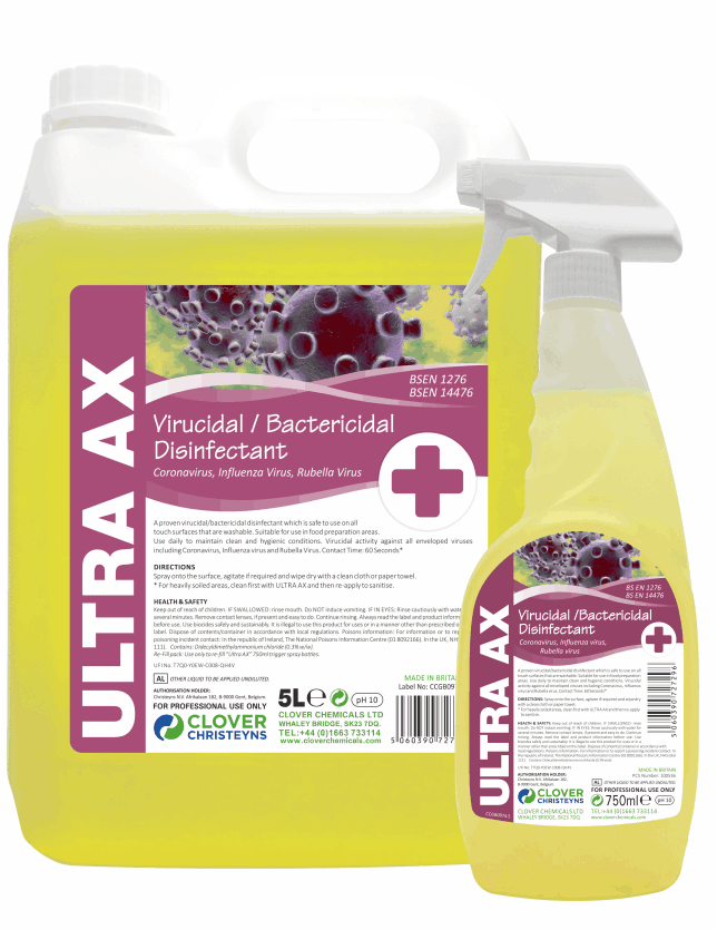 Ultra Ax Virucidal  Sanitiser 750ml & 5ltr