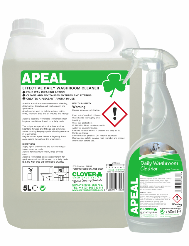 Apeal Washroom Cleaner 750ml & 5ltr