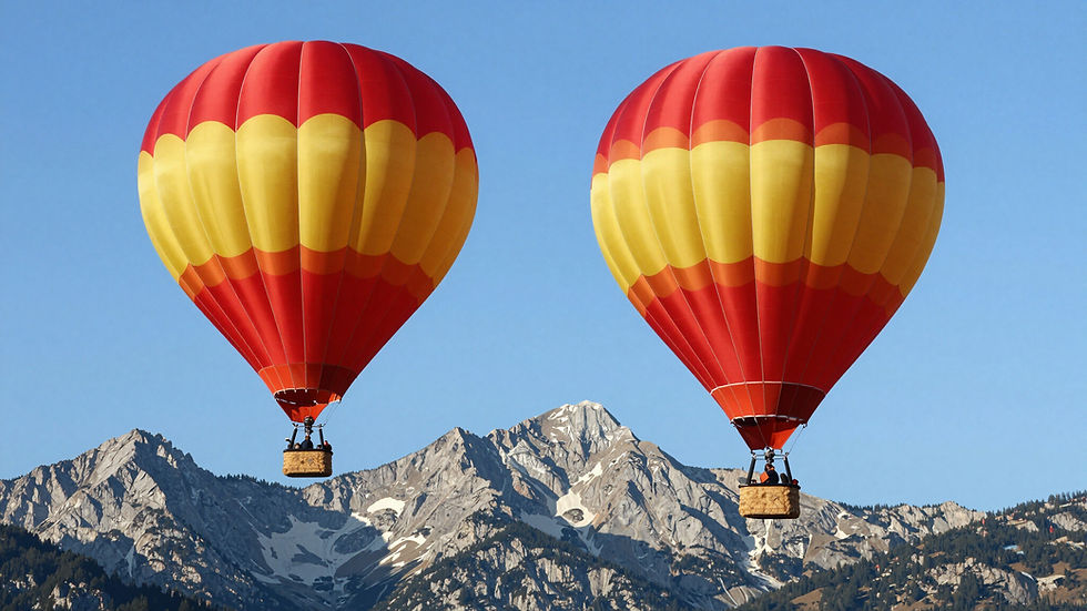 Ballonfahrt über dem Allgäu