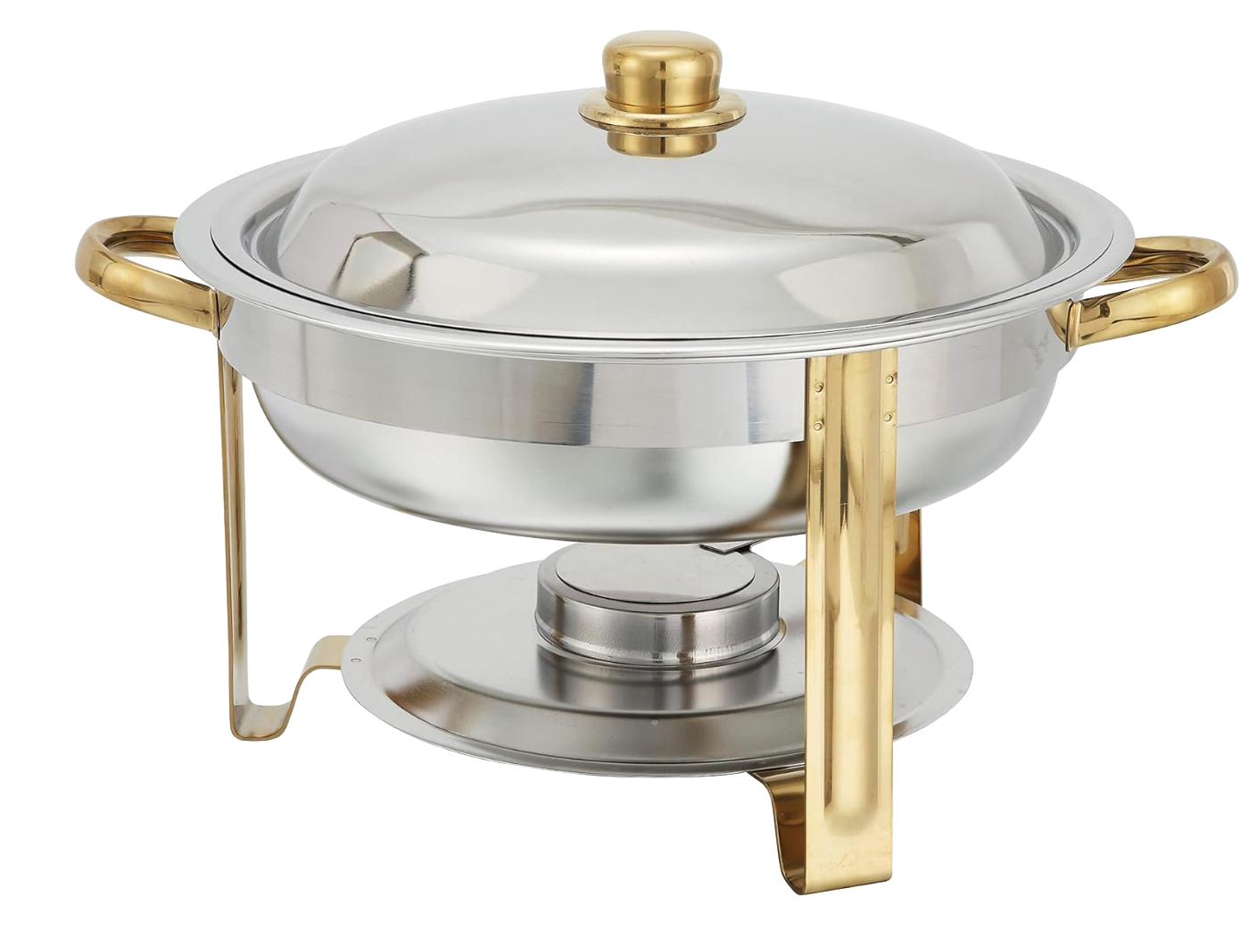 Silver Chafer W/ Gold Accent