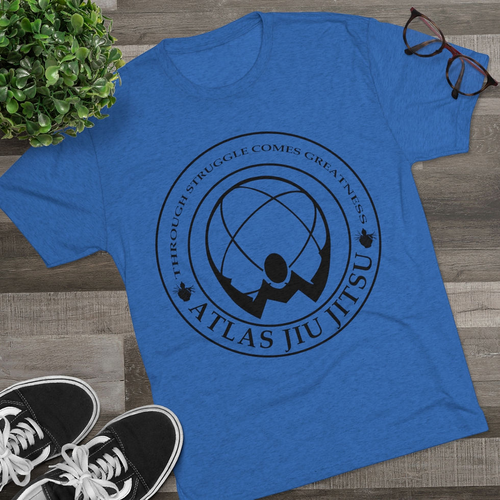 Thumbnail: Atlas Logo VINTAGE BLUE Unisex Tri-Blend Crew T-shirt