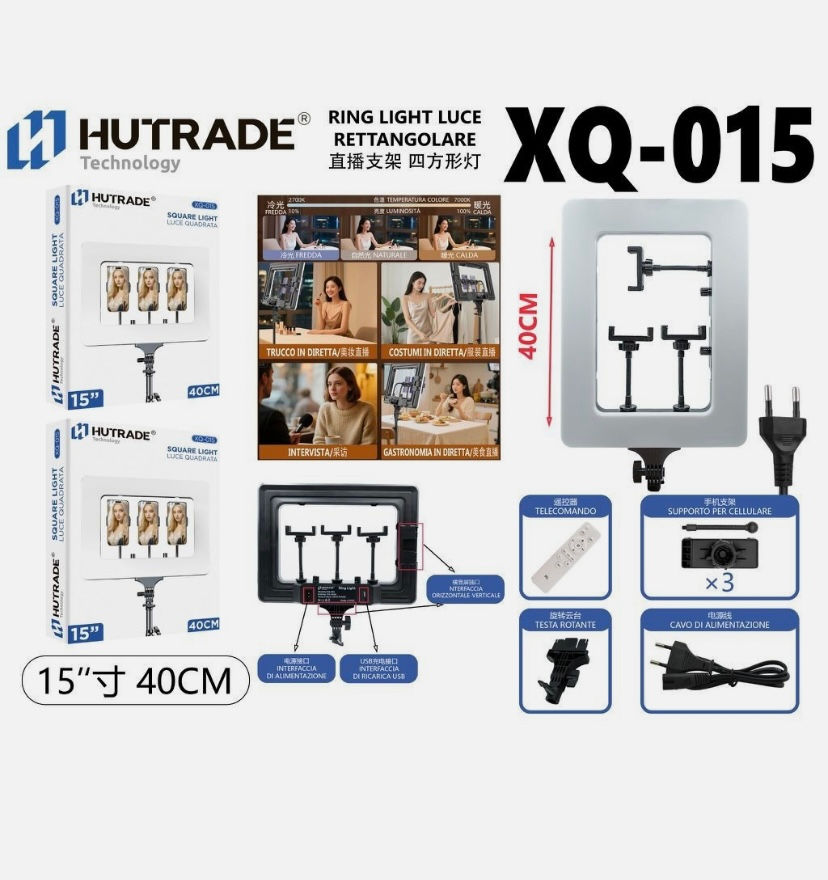 Ring Light LED Quadrata XQ-015