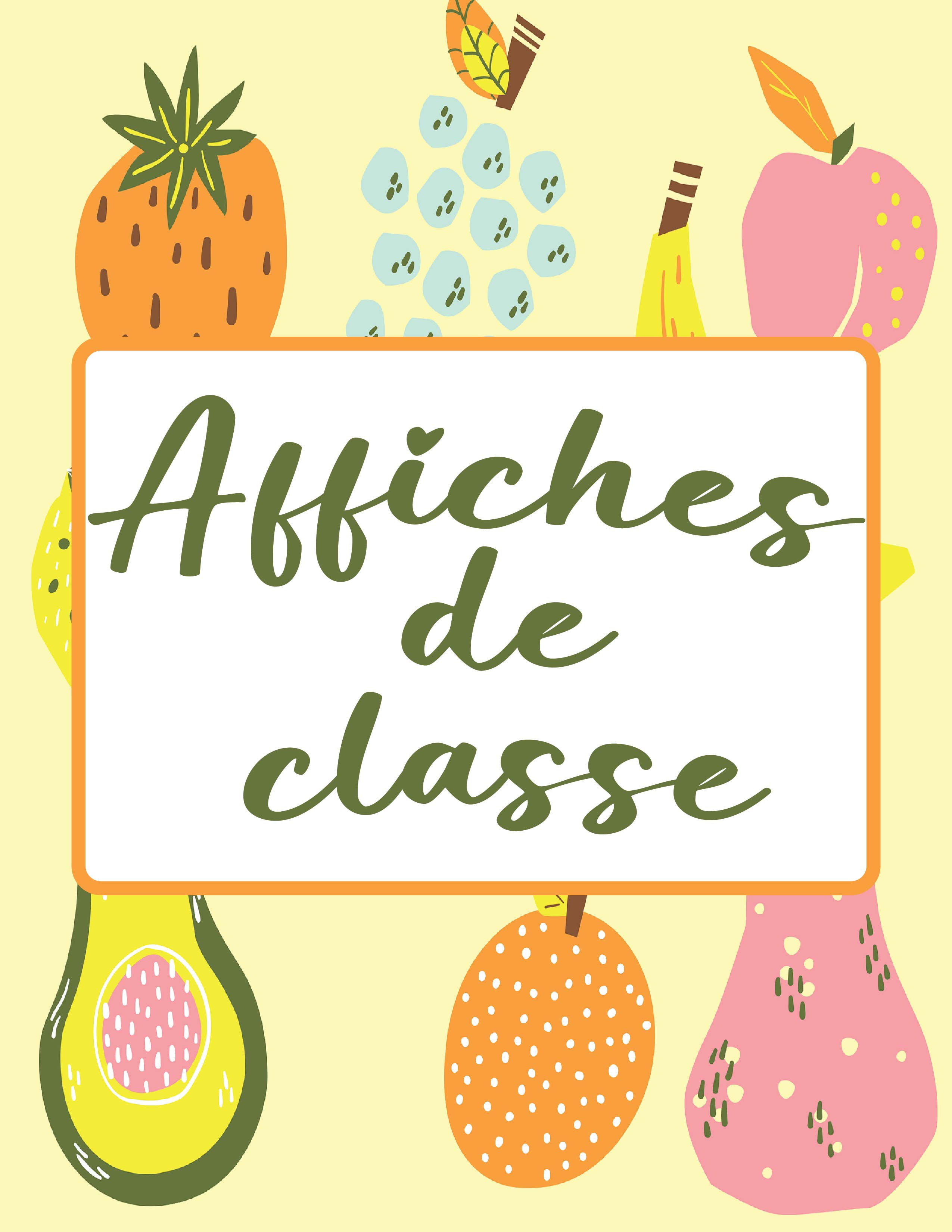 Affiches de classe / fruits