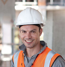 Worker with White Helmet