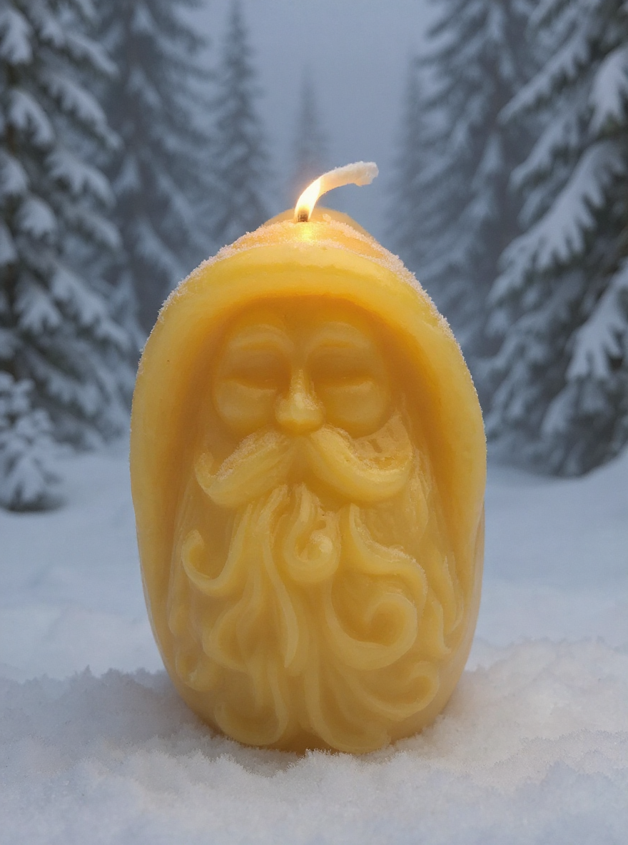 Old Man Winter Beeswax Candle