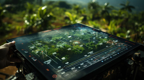 Advanced touchscreens for the industrialization of agriculture for monitoring and managing agricultural machinery. These screens provide views of key data to optimize crop management and increase agricultural productivity.