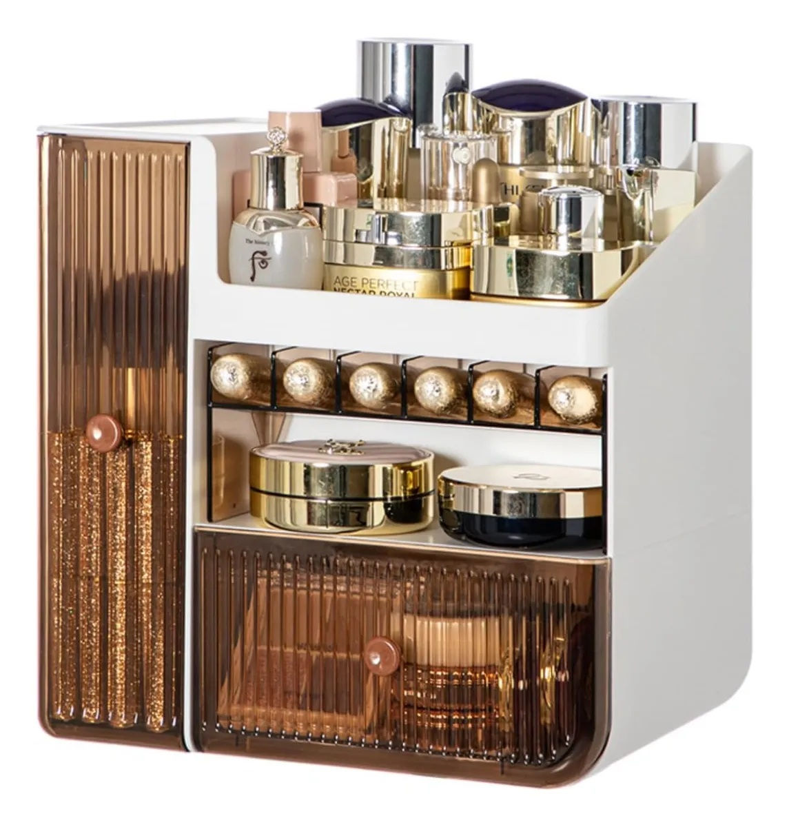 Organizador De Maquillaje Acrílico Con Cajones Porta Cosméticos