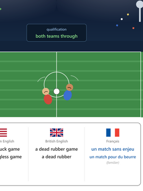 A game that doesn't matter / Un match sans conséquence
