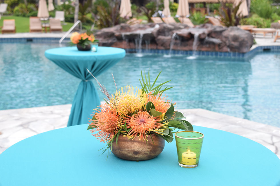 Tropical highboy decor