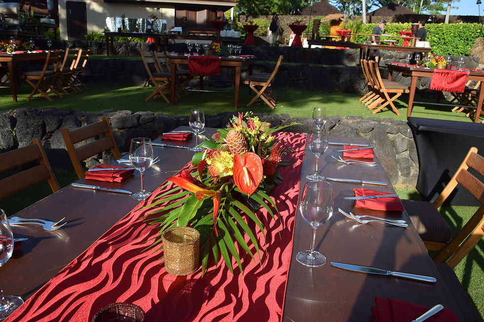 Shades of red table scape L&L