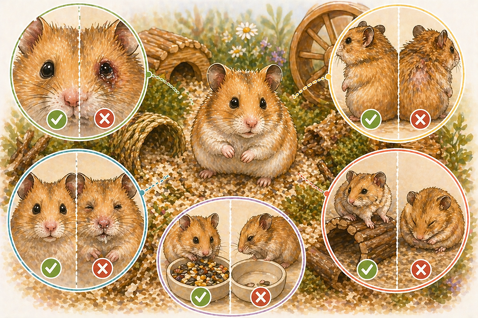 hamster symptomer sykdom