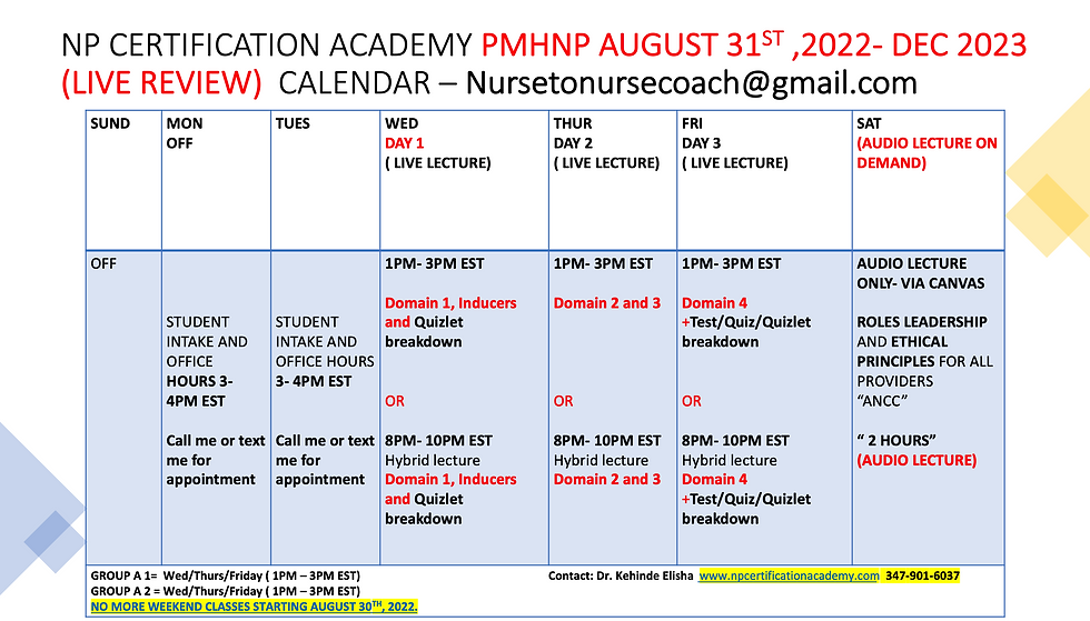HOME DR KEHINDE ELISHA S PMHNP CERTIFICATION REVIEW COURSES LIVE 