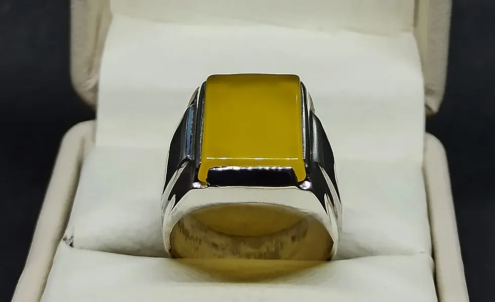 Thumbnail: Shams Yellow Agate Ring