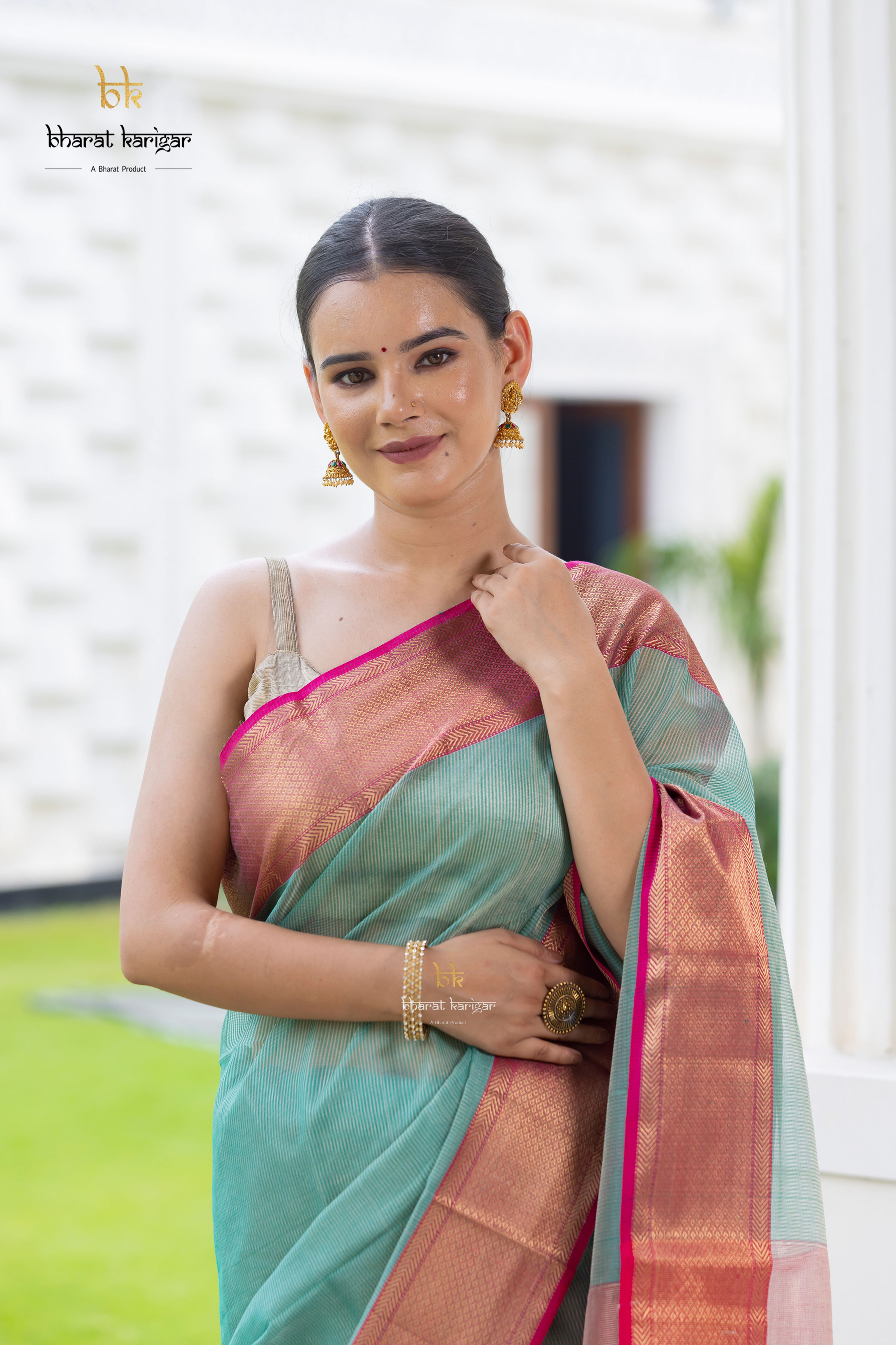 Maheshwari handloom Saree -Product code-TE129