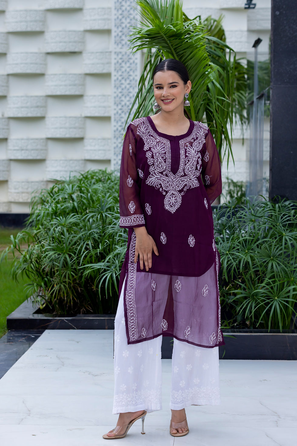 Thumbnail: Chikankari Kurti Chiffon with Inner code-SE174