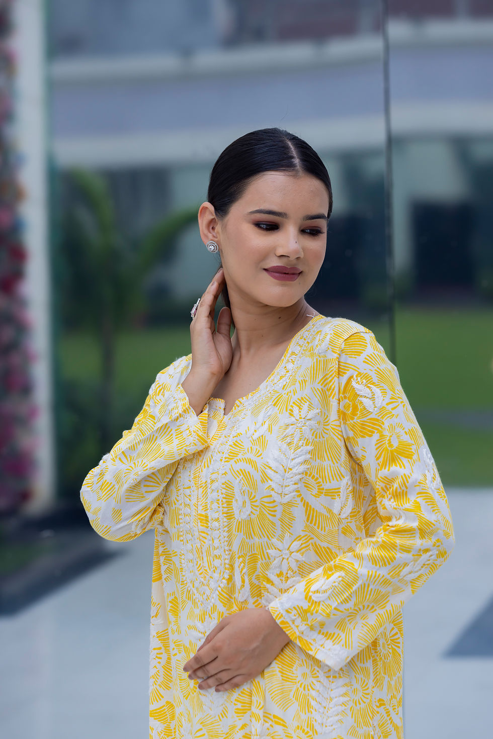 Thumbnail: Chikankari Kurti Mal Printcode-SE151