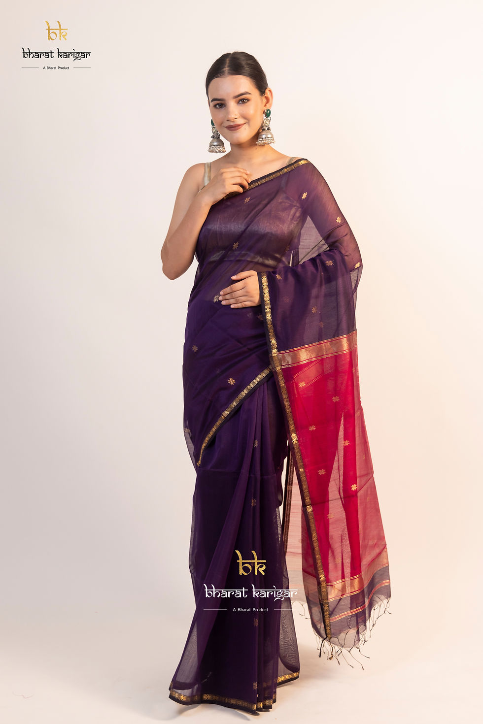 Thumbnail: Maheshwari handloom Saree(Product code-SE130)