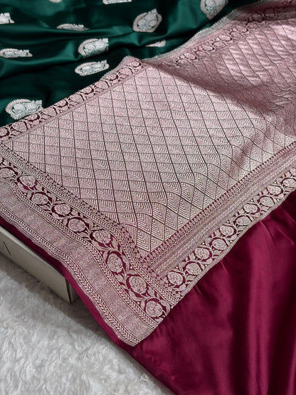 Thumbnail: Banarasi mashru handloom Silk code-MTH187