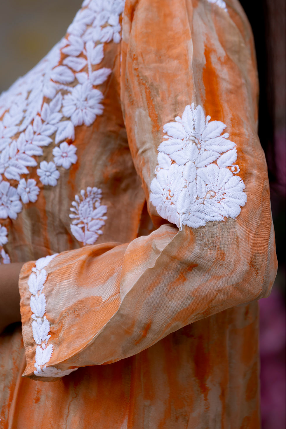 Thumbnail: Chikankari Crepe Kurti code-FE117