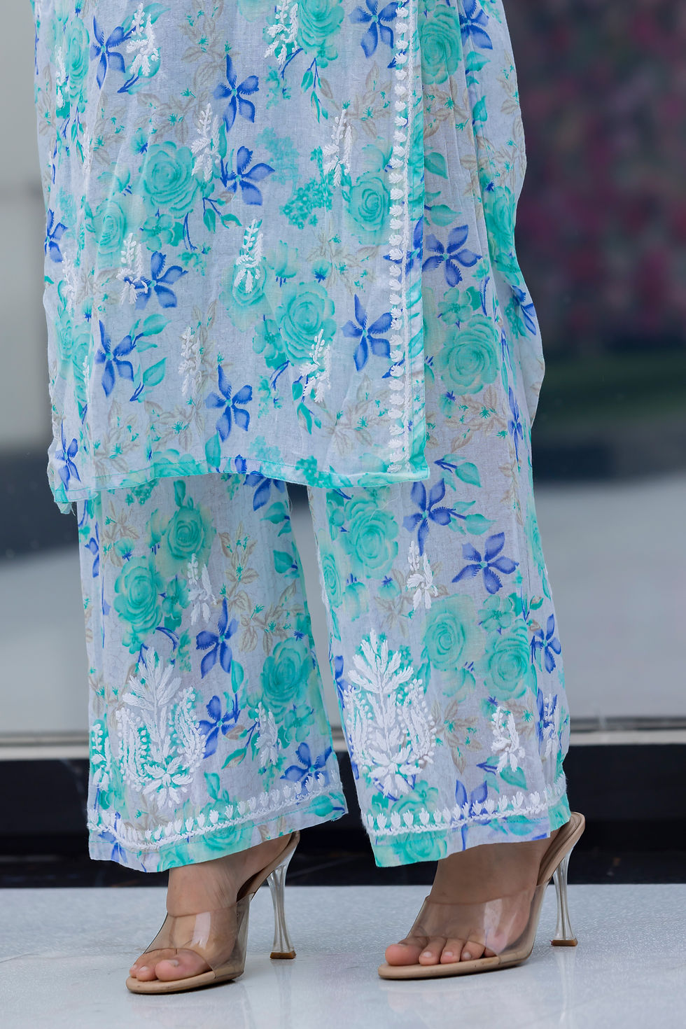 Thumbnail: Chikankari Kurti Set Mal Print code-SE149