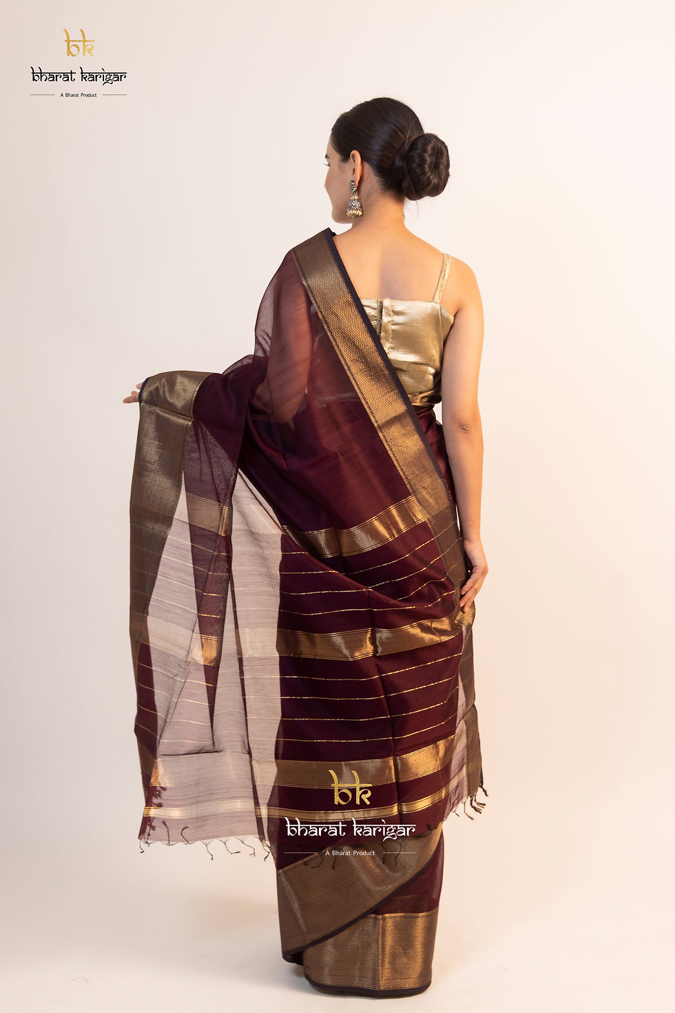 Thumbnail: Maheshwari handloom Saree(Product code-SE131)