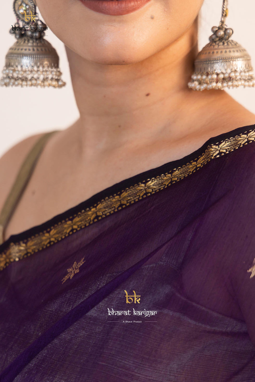 Thumbnail: Maheshwari handloom Saree(Product code-SE130)