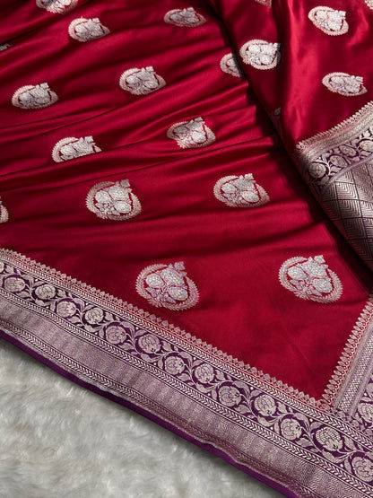 Thumbnail: Banarasi mashru handloom Silk code-MTH186