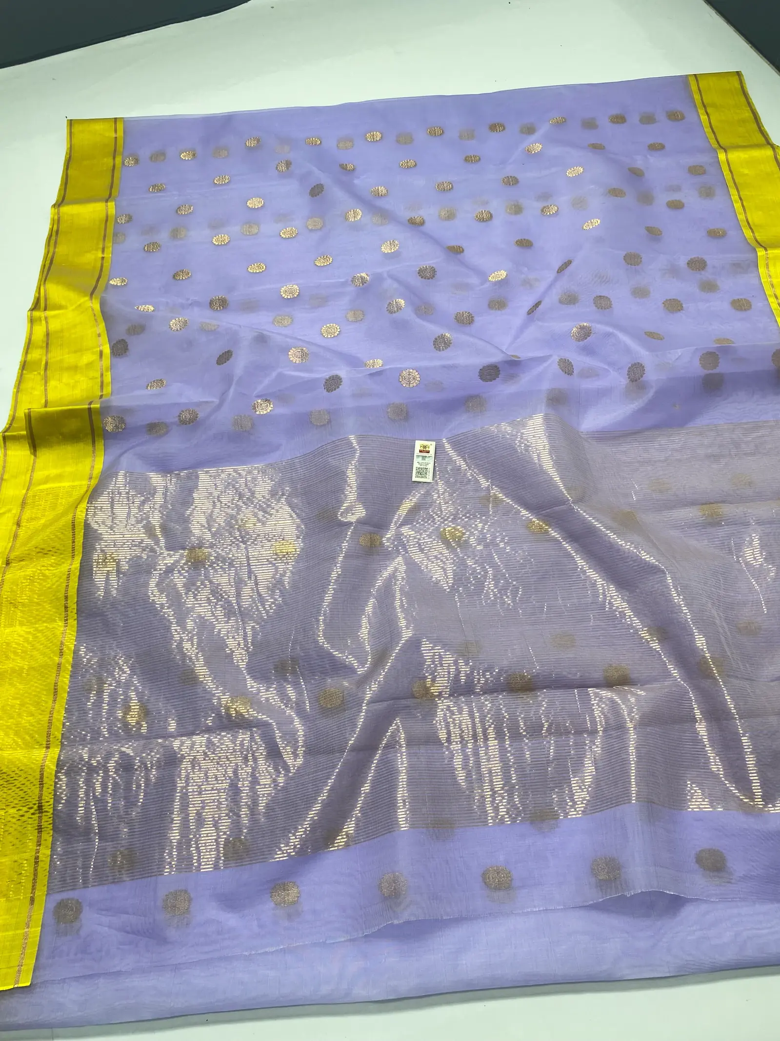 Chanderi Handloom Pure Katan Silk Saree – Code FRI148