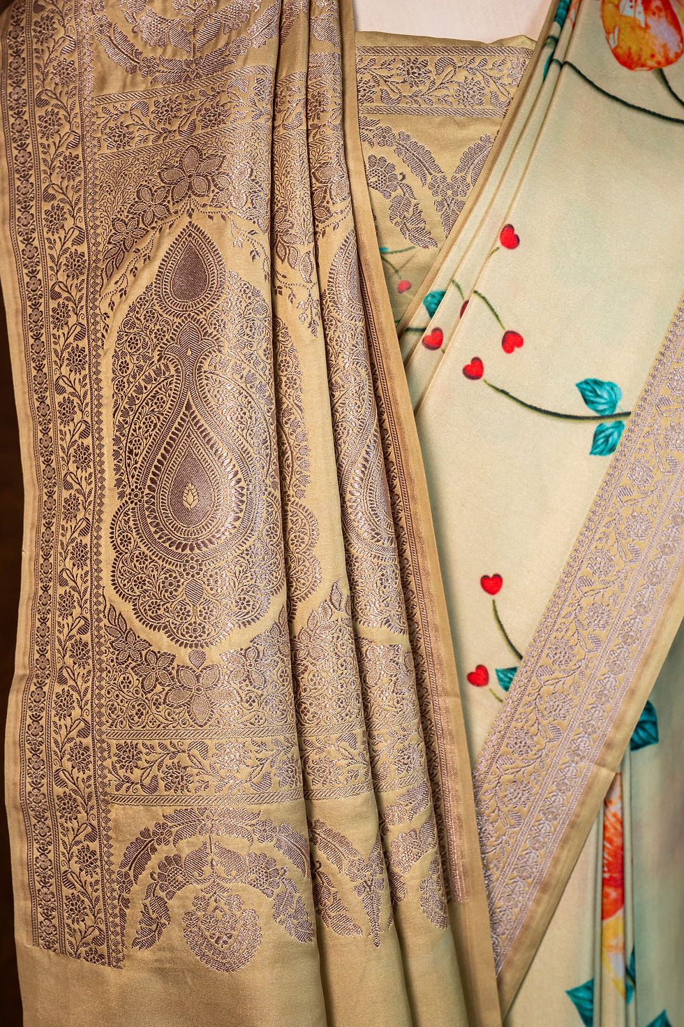 Thumbnail: Banarasi Mashru Katan Silk Code-BYA1912