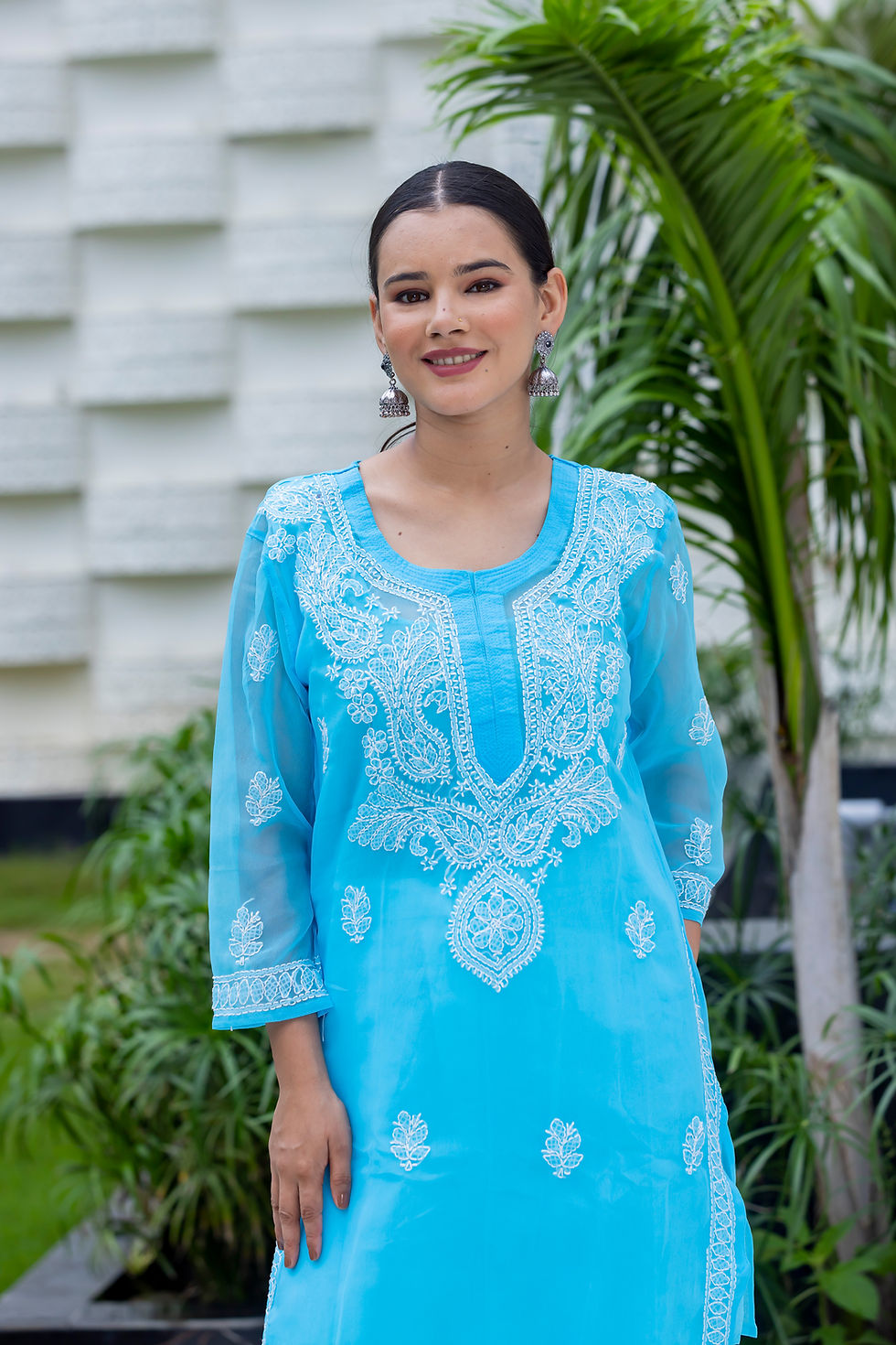 Thumbnail: Chikankari Kurti Chiffon with Inner code-SE173