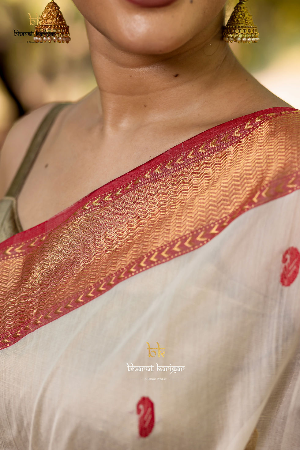 Thumbnail: Maheshwari handloom Saree(Product code-SE151)