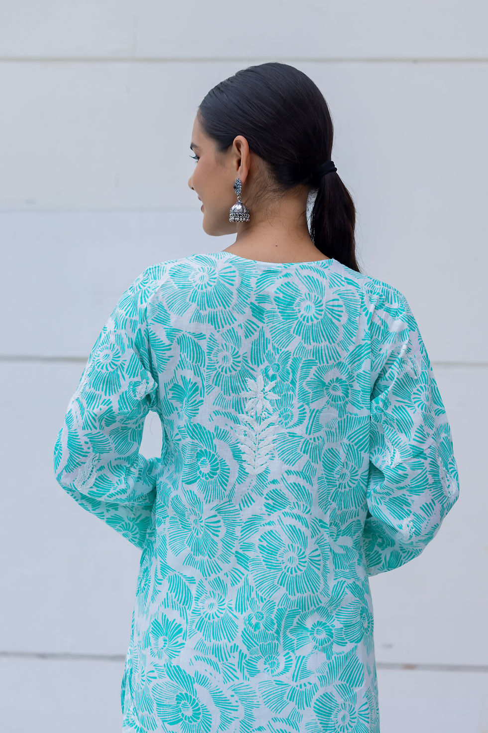 Thumbnail: Chikankari Kurti Mal Print code-SE162