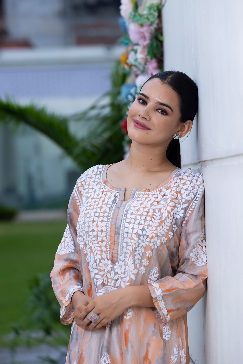 Thumbnail: Chikankari Crepe Kurti code-SE138