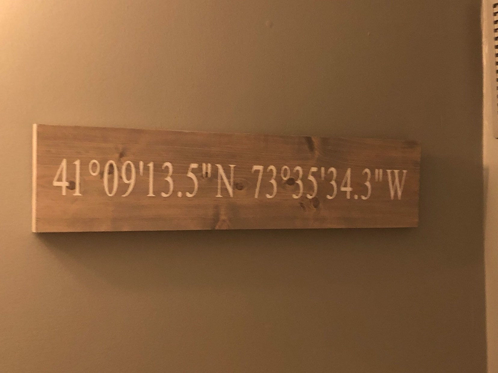 Personalized Coordinates And Family Name Sign