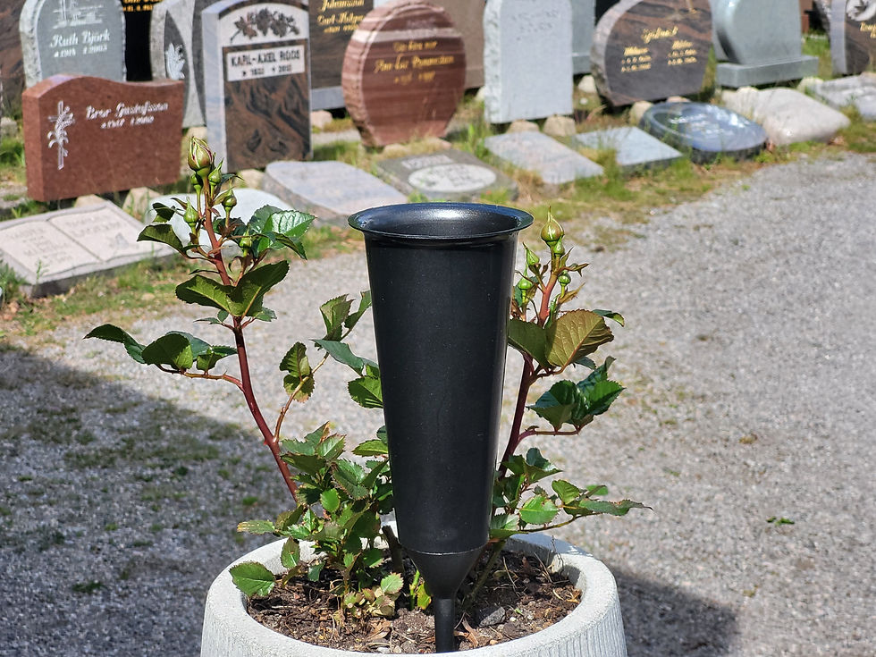 Gravvas i antracit 33 cm