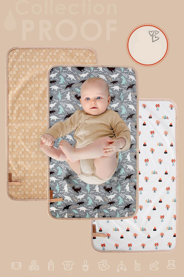 Сет од 3 подлоги за бебе