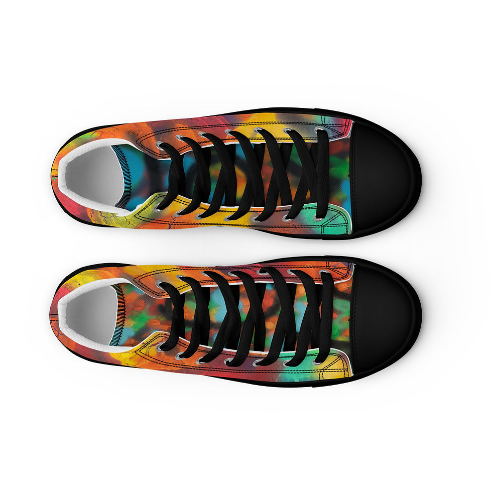 Thumbnail: Heart - Men’s high top canvas shoes