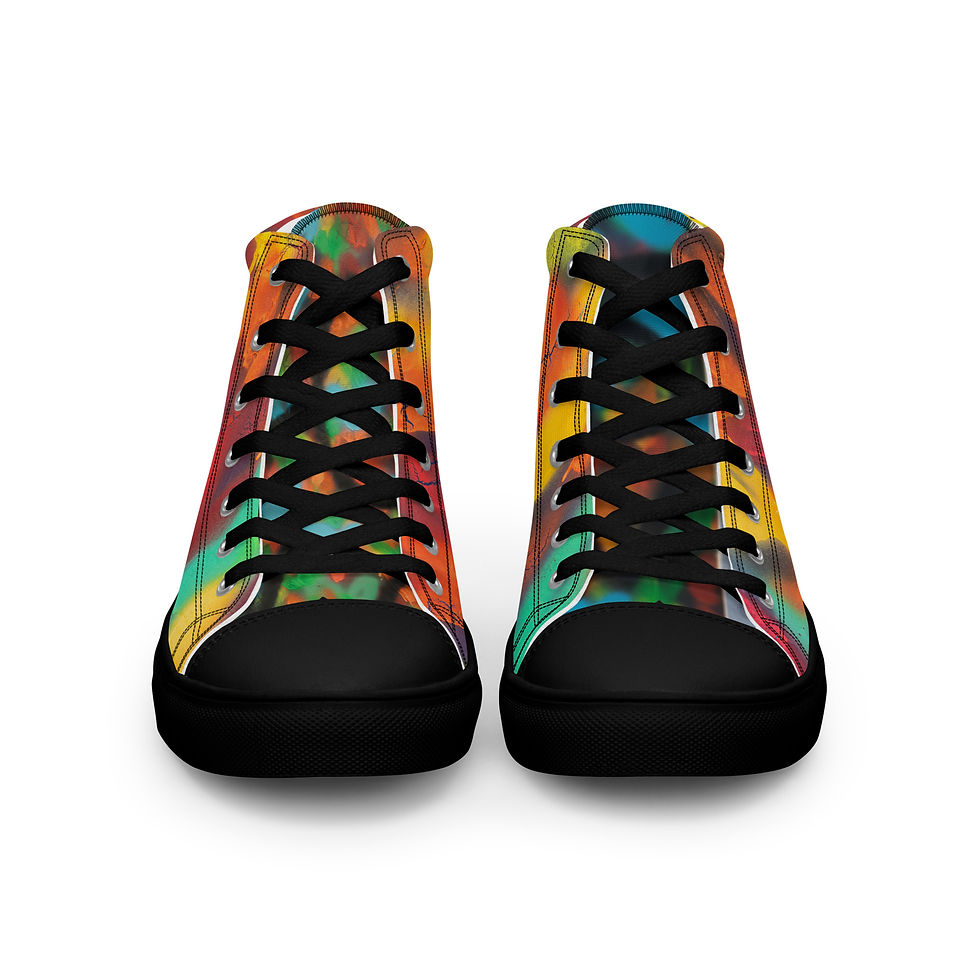 Thumbnail: Heart - Men’s high top canvas shoes