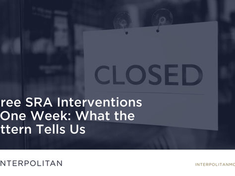 A picture of a close sign and the copy Three SRA Interventions in One Week