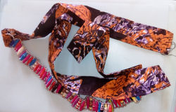 A head band made by one of the womens group