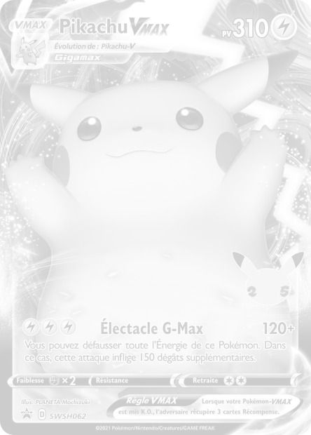 Lot Cartes Promotion Coffret Pikachu VMAX Célébrations