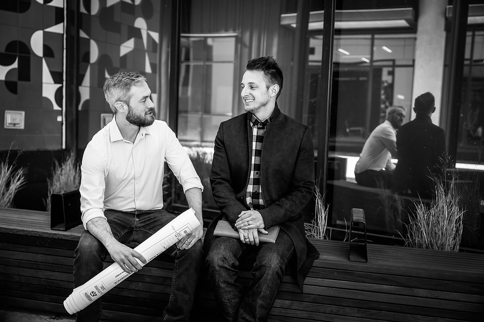 Anthony Gengaro, and Seth Donell discussing architecture