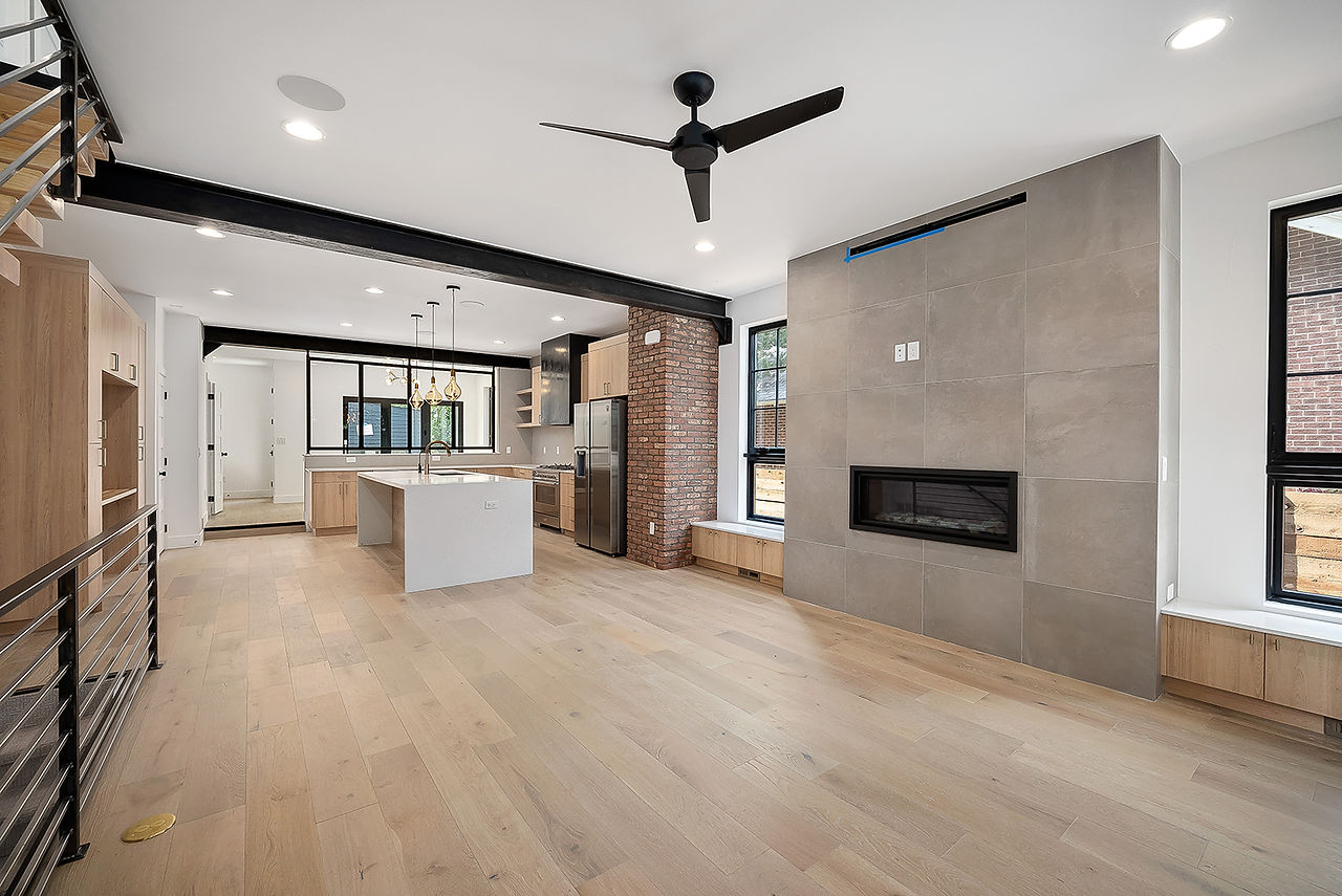 Living Room with Fireplace