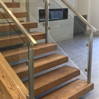 glass steps staircase