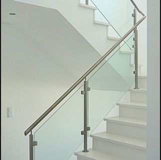 glass steps staircase