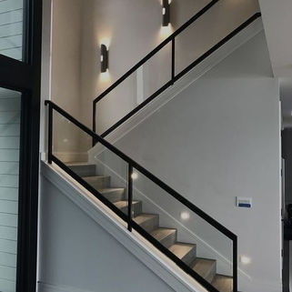 glass steps staircase