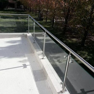 glass stairs in house