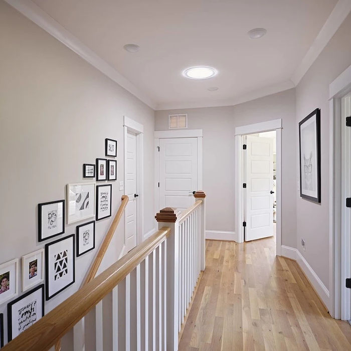 A sun tunnel installed in the ceiling